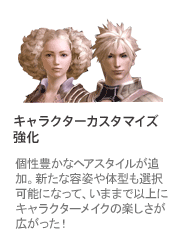 キャラクターカスタマイズ強化
