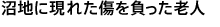 沼地に現れた傷を負った老人 