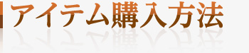 アイテム購入方法